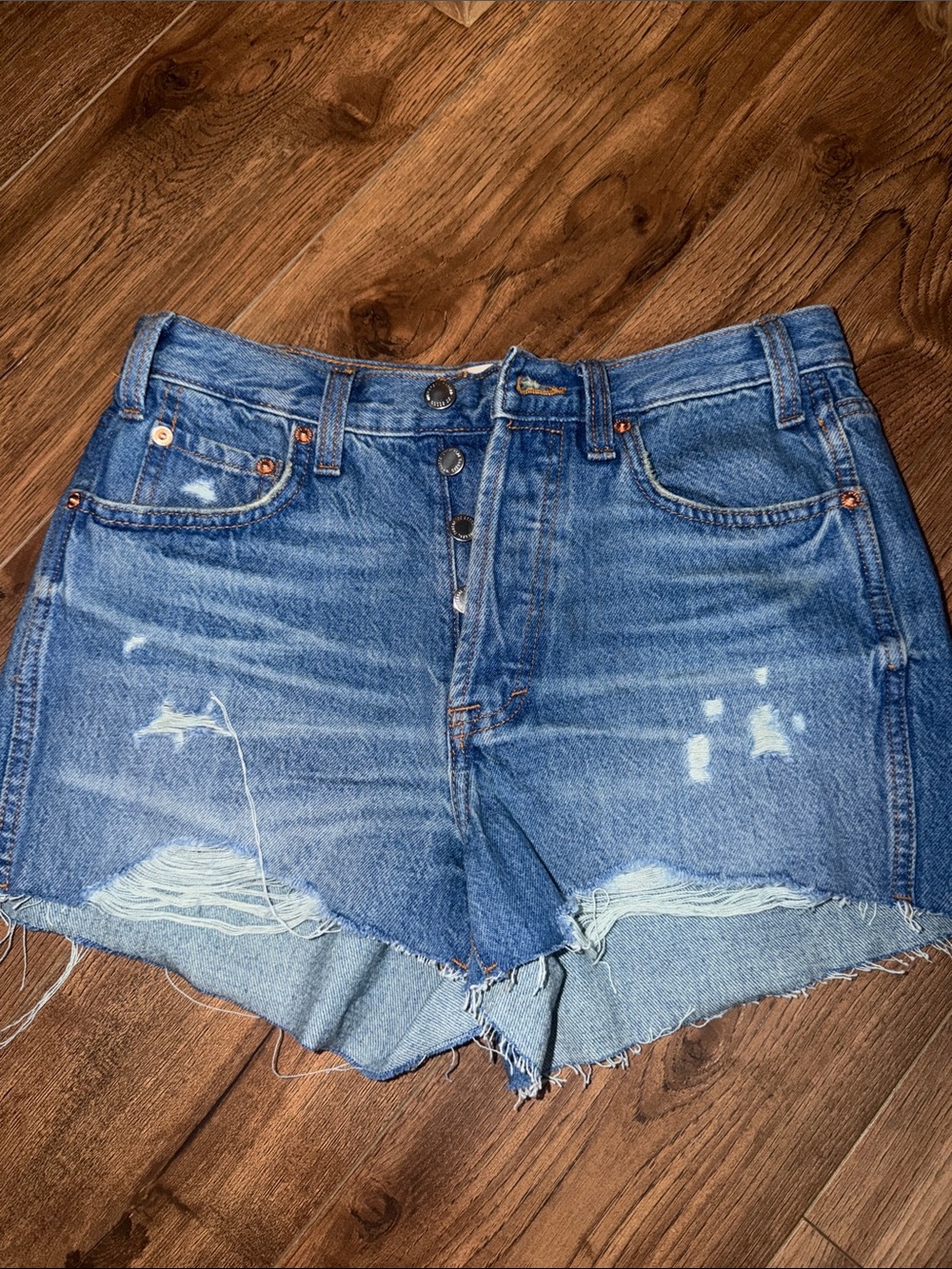 Universal Thread Distressed Blue Denim Cutoff Shorts